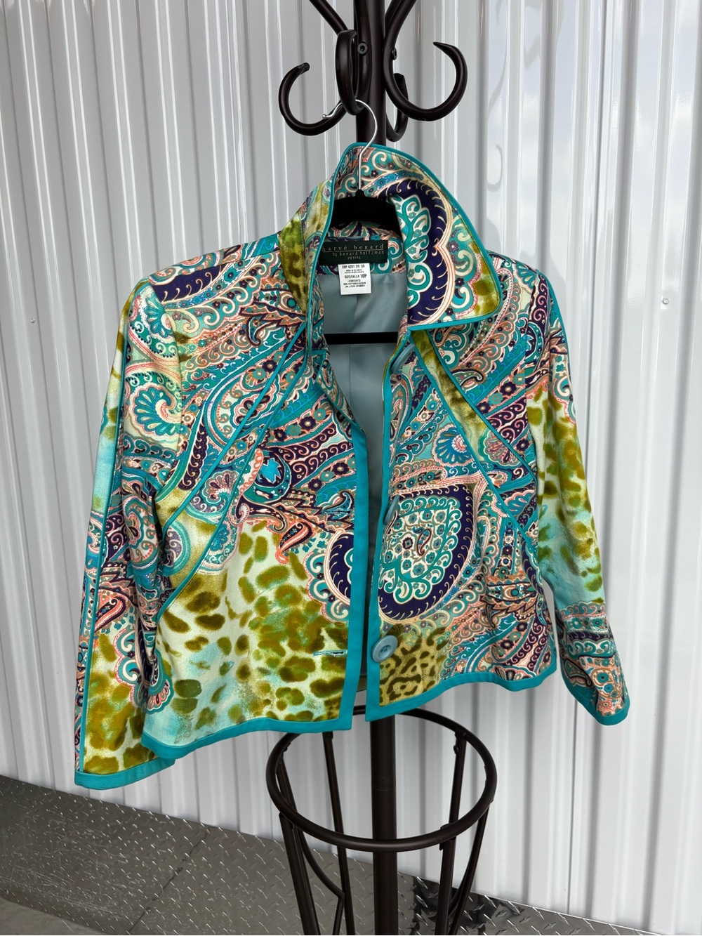 Vintage Harve’ Bernard Women’s Colorful Cropped Jacket - SIZE 10P